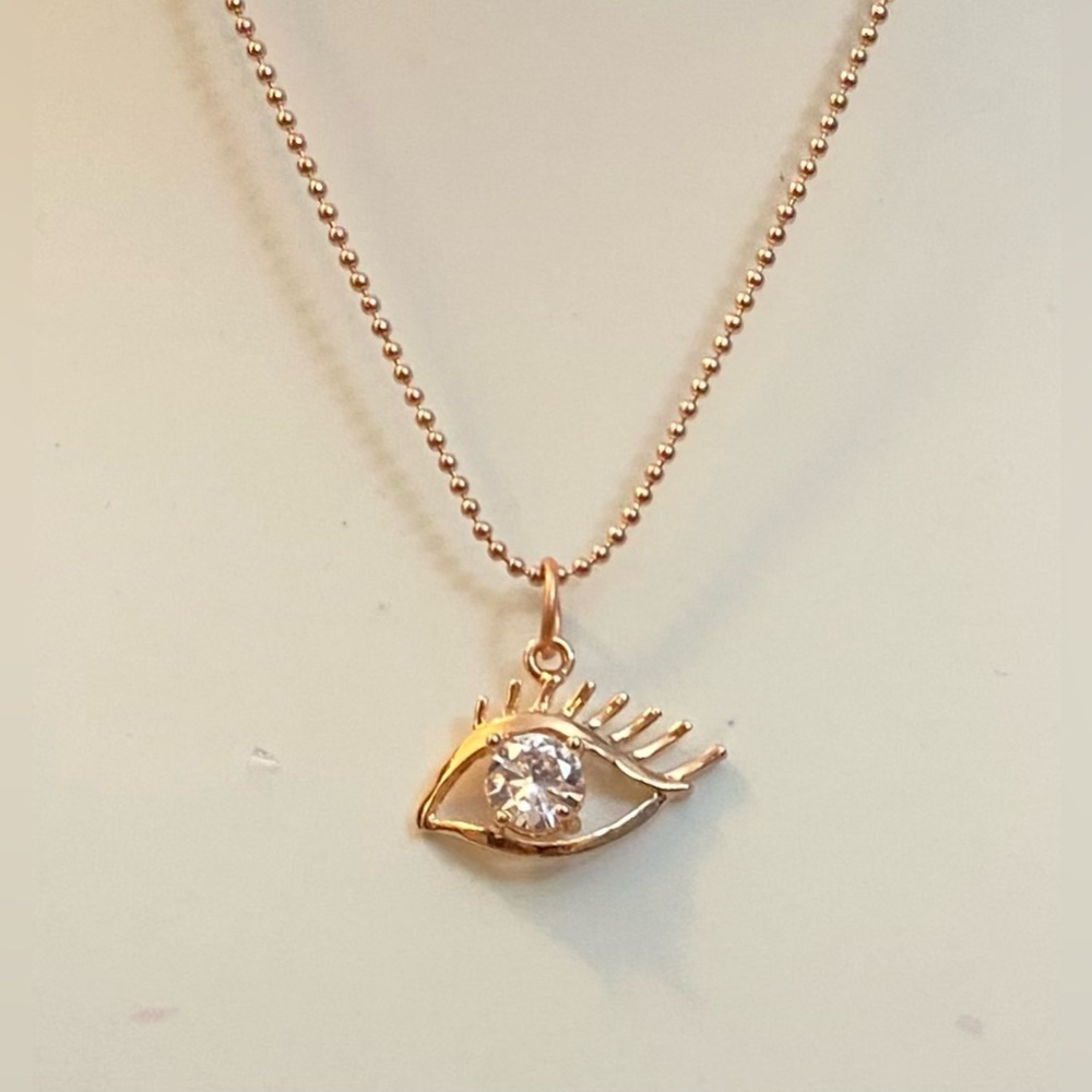NEW Rose Gold Evil Eye necklace